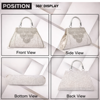 GONAARI Champagne Crystal Clutch – Luxury Party & Wedding Handbag ✨