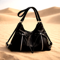 Noir Bow Detail Shoulder Bag — clean, premium, and brandable.