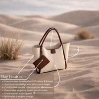 Ivory Contrast Tote Bag