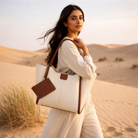 Ivory Contrast Tote Bag