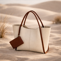Ivory Contrast Tote Bag